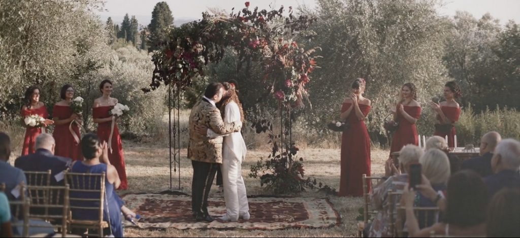 red passino wedding